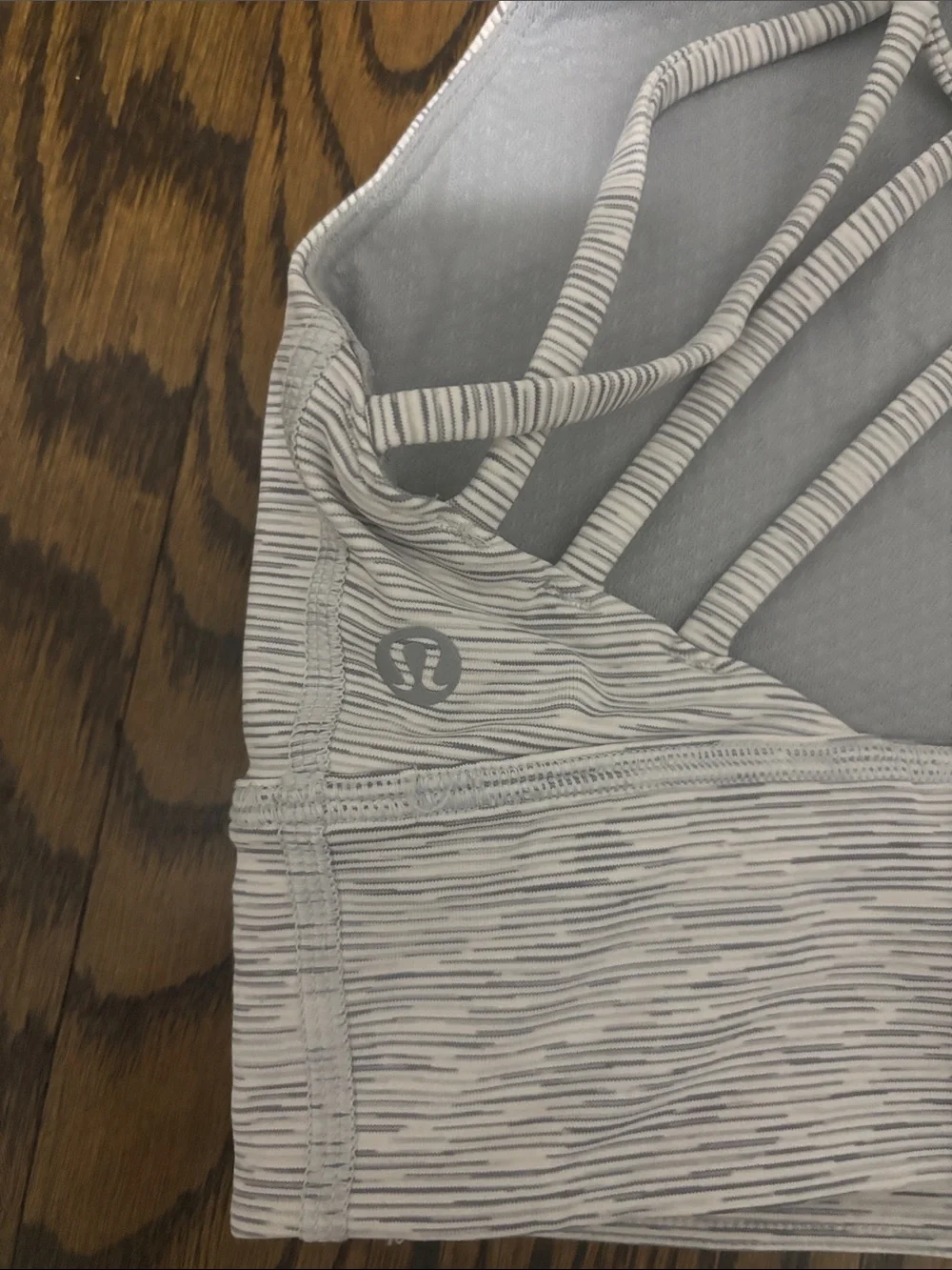 Lululemon Strappy High Neck Sports Bra - Light Heather Gray